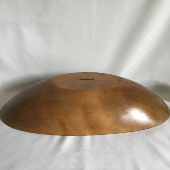 Vintage Baribocraft  Large Oblong Wood Bowl - Picture 7 of 9